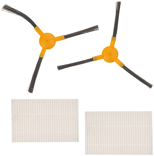 Sichler Haushaltsgeräte Zubehör zu WLAN-Staubsauger: Ersatz-Set HEPA-Filter und Bürsten für Saug- & Wischroboter PCR-3200 (Saugroboter mit Wischfunktion App, Staubsauger Roboter) von Sichler Haushaltsgeräte