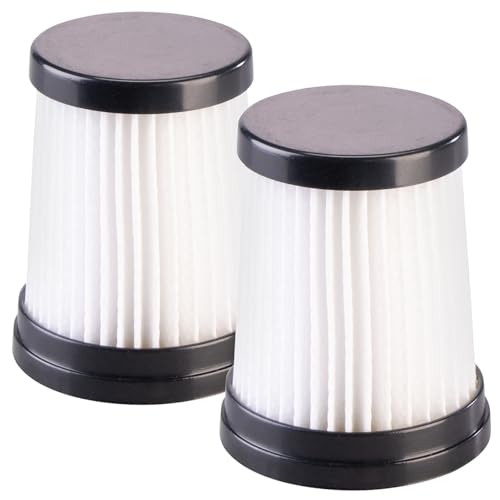 Sichler Haushaltsgeräte Zubehör zu Zyklon-Staubsauger Akku: 2er-Set Ersatz-HEPA-Filter für Hand- und Bodensauger BHS-120 (2in1-Akku-Zyklon-Staubsauger, kabellos Handstaubsauger) von Sichler Haushaltsgeräte