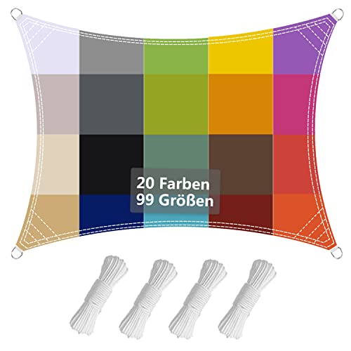 Blanketswarm Sonnensegel 1.5x2M, Sonnenschutz Schutzplane, atmungsaktiv Sonnenschutz Windschutz, mit Freiem Seil, perfekt für den Außenbereich - Grün von Sichtschutz