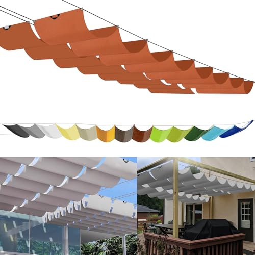 Einziehbares Welle Sonnensegel 0.6x3m, nach Maß Pergola Markise Verstellbar Schattenabdeckung 95% UV-Schutz & reißfest Inkl. Montageseilen für Terrasse Pergola Rostrot Einziehbares Welle Sonnensegel 0.6x3m, nach Maß Pergola Markise Verstellbar Schattenabdeckung 95% UV-Schutz & reißfest Inkl. Montageseilen für Terrasse Pergola Rostrot von Sichtschutz