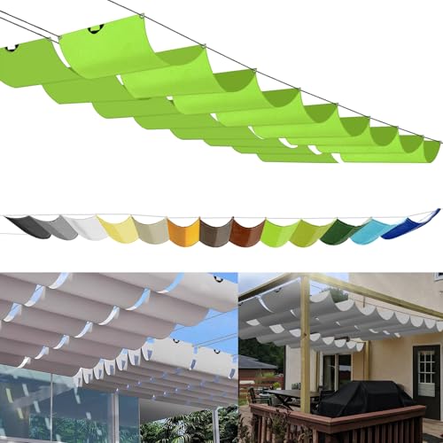Einziehbares Welle Sonnensegel 0.75x7m, nach Maß Pergola Markise Verstellbar Schattenabdeckung 95% UV-Schutz & reißfest Inkl. Montageseilen für Terrasse Pergola Neongrün Einziehbares Welle Sonnensegel 0.75x7m, nach Maß Pergola Markise Verstellbar Schattenabdeckung 95% UV-Schutz & reißfest Inkl. Montageseilen für Terrasse Pergola Neongrün von Sichtschutz