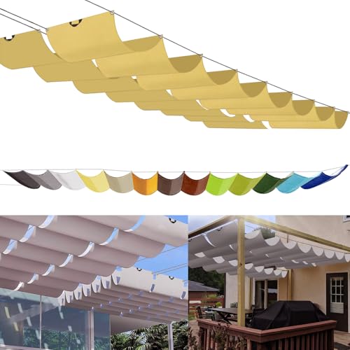 Einziehbares Welle Sonnensegel 0.7x3.5m, nach Maß Pergola Markise Verstellbar Schattenabdeckung 95% UV-Schutz & reißfest Inkl. Montageseilen für Terrasse Pergola Beige Einziehbares Welle Sonnensegel 0.7x3.5m, nach Maß Pergola Markise Verstellbar Schattenabdeckung 95% UV-Schutz & reißfest Inkl. Montageseilen für Terrasse Pergola Beige von Sichtschutz