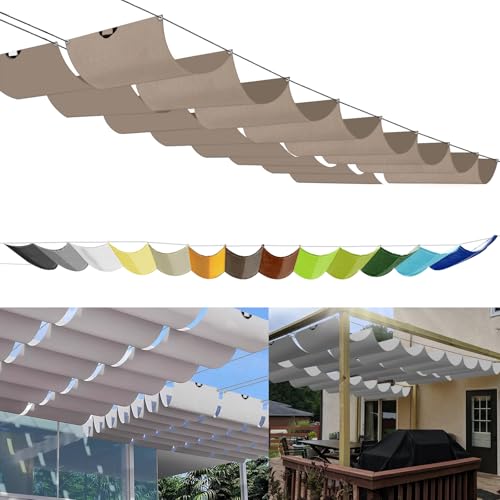Einziehbares Welle Sonnensegel 0.7x3.5m, nach Maß Pergola Markise Verstellbar Schattenabdeckung 95% UV-Schutz & reißfest Inkl. Montageseilen für Terrasse Pergola Khaki Einziehbares Welle Sonnensegel 0.7x3.5m, nach Maß Pergola Markise Verstellbar Schattenabdeckung 95% UV-Schutz & reißfest Inkl. Montageseilen für Terrasse Pergola Khaki von Sichtschutz