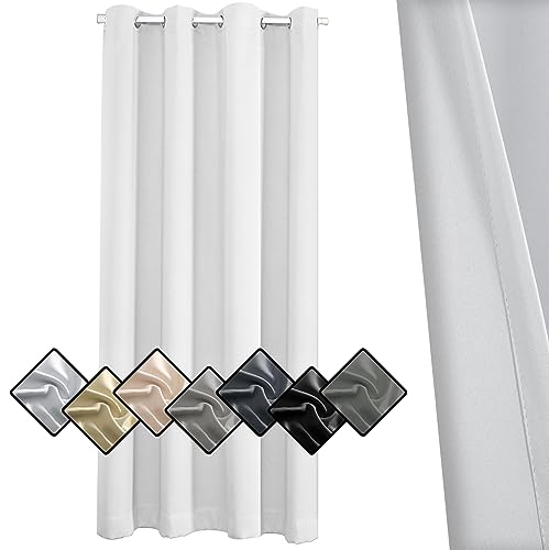 Sichtschutz Verdunklungsvorhänge 180x100cm, Gardinen Blickdicht Vorhänge, Einfach Anzubringen für Schal Schlafzimmer Kinderzimmer Wohnzimmer,Grau 1 Stück (HöhexBreite) von Sichtschutz