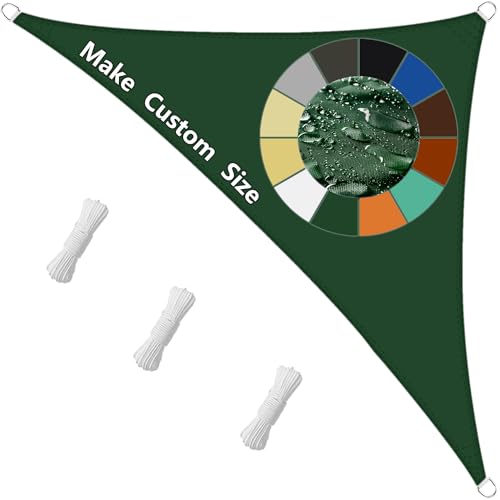 Sonnendach UV Schutz 4x4x5.7M, Segeltuch Pergola, wasserabweisend imprägniert, mit Freiem Seil, für Garten Balkon Terrasse - Dunkelgrün von Sichtschutz