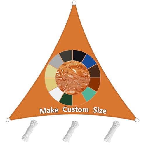 Sonnensegel Sonnenschutz Segel 3.6x3.6x3.6M, Sonnenschutz Set, 90% Sonnenlicht verhindert, inkl Befestigungsseile für, Garten, Balkon, Terrasse, Party - Orange von Sichtschutz