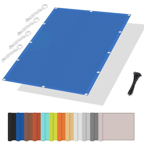 Sonnensegel Wasserdicht Befestigungsseile, Wasserdicht für Terrasse, Garten, Hinterhof-3x3.5m-Saphir von Sichtschutz