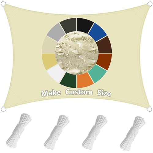 Sonnensegel 4.3x4.3M Wasserdicht Quadratisch UPF 50+ UV-Schutz, Reiß- & Wetterfest aus PES Polyester Mit Befestigungsseilen Mehrere Größen für Terrasse, Garten, Balkon-Beige Sonnensegel 4.3x4.3M Wasserdicht Quadratisch UPF 50+ UV-Schutz, Reiß- & Wetterfest aus PES Polyester Mit Befestigungsseilen Mehrere Größen für Terrasse, Garten, Balkon-Beige von Sichtschutz