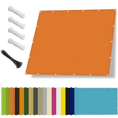 Sonnensegel wasserdicht 1.8x2.6m,Sonnenschutz- und Wetterschutz-Markise, UV-Schutz Schattiernetz mit Ösen und Kordel für Garten und Terrasse- Orange von Sichtschutz