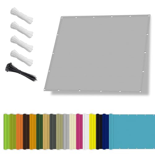 Sonnensegel wasserdicht 3.5x5.5M,Sonnenschutz- und Wetterschutz-Markise, UV-Schutz Schattiernetz mit Ösen und Kordel für Garten und Terrasse-Hellgrau Sonnensegel wasserdicht 3.5x5.5M,Sonnenschutz- und Wetterschutz-Markise, UV-Schutz Schattiernetz mit Ösen und Kordel für Garten und Terrasse-Hellgrau von Sichtschutz