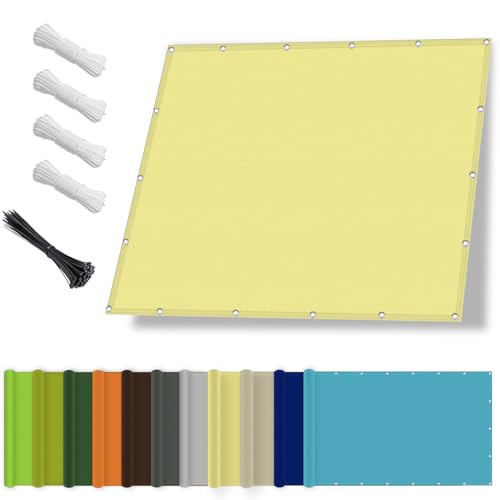 Sonnensegel wasserdicht 3.5x5M,Sonnenschutz- und Wetterschutz-Markise, UV-Schutz Schattiernetz mit Ösen und Kordel für Garten und Terrasse-Sandfarben Sonnensegel wasserdicht 3.5x5M,Sonnenschutz- und Wetterschutz-Markise, UV-Schutz Schattiernetz mit Ösen und Kordel für Garten und Terrasse-Sandfarben von Sichtschutz