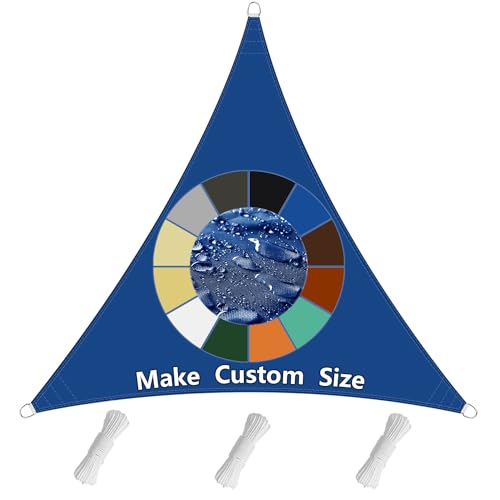 Sun Segel 2x2x2M, Sonnenschutz Set, wetterbeständiger UV-Schutz, mit Freiem Seil, perfekt für den Außenbereich - Juwelenblau von Sichtschutz