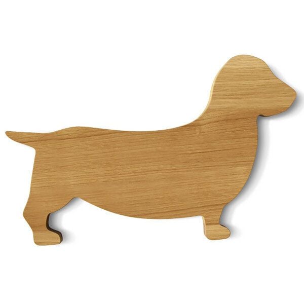 Servierbrett DACKEL - Holz Schneidebrett Hund von side by side Servierbrett DACKEL - Holz Schneidebrett Hund von side by side von Side by Side