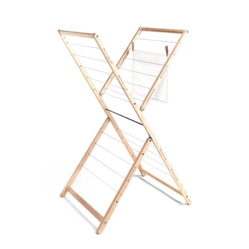 Side by Side - Wäscheständer New Papa - Esche massiv - 139 x 59 x 79 cm von Side by Side