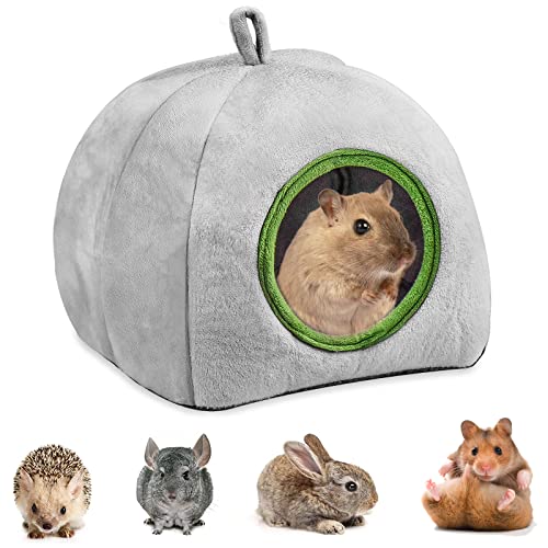 Meerschweinchen-Bett Kleintier-Winterhaus Meerschweinchen Haus Weicher Warm Haustier Nest Kuschelhöhle für Hamster Meerschweinchen Chinchillas kleine Kaninchen Kleintierbett （21 x 20 cm,Grau ） von Sidereum