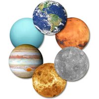 Planet Untersetzer, 6Er Set - Weltraum Sonnensystem Planetenuntersetzer Getränke Untersetzer 9, 5 cm von SidewalkShopLA