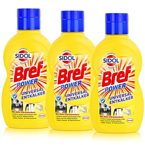 Sidol Universal-Entkalker 500 ml - Mit Aktiv-Zitronensäure (3er Pack) von Sidol