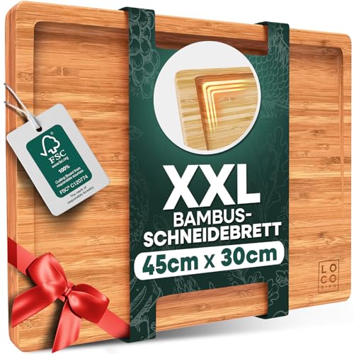 Loco Bird Schneidebrett Holz 45x30x2cm – Holzbrett groß für die Küche, Schneidbrett mit Saftrille, messerschonender Holzschneidebrett, Bambus Brett, Cutting Board Wood, Chopping Board, Küchenbrett Loco Bird Schneidebrett Holz 45x30x2cm – Holzbrett groß für die Küche, Schneidbrett mit Saftrille, messerschonender Holzschneidebrett, Bambus Brett, Cutting Board Wood, Chopping Board, Küchenbrett von Sidorenko