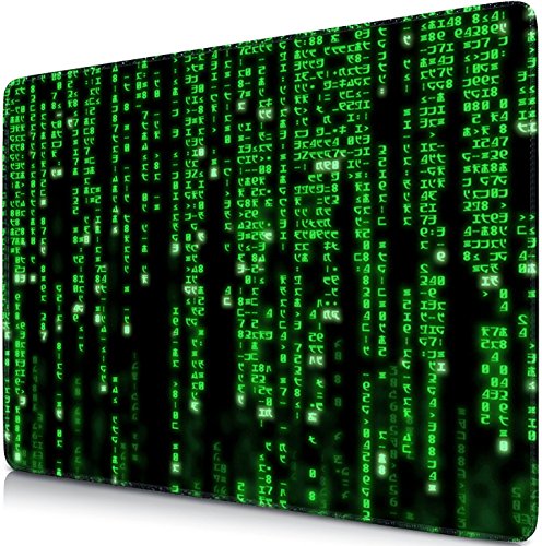 Sidorenko Gaming Mauspad XXL Grün - Großes Mousepad 350x260 mm - rutschfeste Schreibtischunterlage für Gaming und Büro - Fransenfreie Ränder - Präzises und langlebiges Large Mouse pad maxlvl von Sidorenko