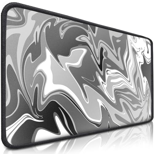 Sidorenko Gaming Mauspad XXL Grau - Großes Mousepad 350x260 mm - rutschfeste Schreibtischunterlage für Gaming und Büro - Fransenfreie Ränder - Präzises und langlebiges large mouse pad maxlvl von Sidorenko
