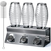 Flaschenhalter Für Sodastream Aus Edelstahl Mit Kantenschutz - Flaschenbürste Und Abtropfmatte Soda Stream Crystal, Easy, Emil Flaschen Flaschenhalter Für Sodastream Aus Edelstahl Mit Kantenschutz - Flaschenbürste Und Abtropfmatte Soda Stream Crystal, Easy, Emil Flaschen von SidorenkoGmbH