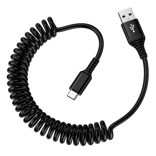 Spiralkabel USB C,USB A auf USB C Handy Ladekabel Schnelllade,Android Auto Typ C Feder Datenkabel für Samsung Galaxy S24 Ultra S23 FE S22+ S21 S20 A55 A54 A35 A34 A25 A15 A14,iPhone 15 Pro Max,Huawei Spiralkabel USB C,USB A auf USB C Handy Ladekabel Schnelllade,Android Auto Typ C Feder Datenkabel für Samsung Galaxy S24 Ultra S23 FE S22+ S21 S20 A55 A54 A35 A34 A25 A15 A14,iPhone 15 Pro Max,Huawei von Sidpro