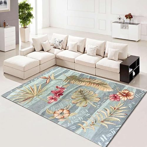 Siebe Teppich 60X90Cm Blumen Und Blätter Teppiche Schlafzimmer,Teppich Waschbarer Weiche,Teppiche Bequeme ​Für Wohnkultur,Teppiche Dekorative,rutschfeste von Siebe