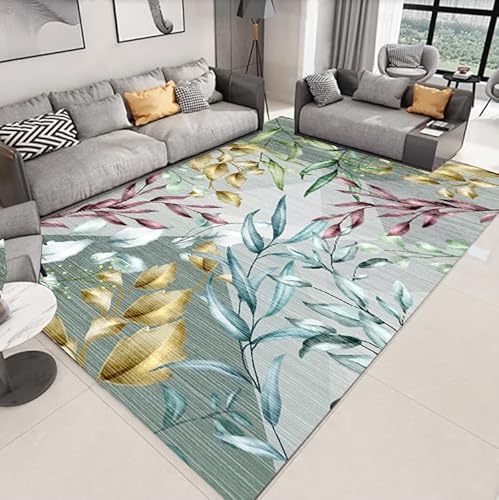 Siebe Teppich 60X90Cm Gelbe Und Blaue Blätter Teppiche Schlafzimmer,Teppich Waschbarer Weiche,Teppiche Bequeme ​Für Wohnkultur,Teppiche Dekorative,rutschfeste von Siebe