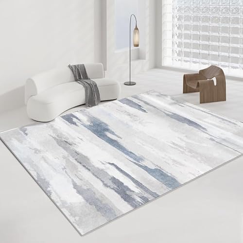 Siebe Teppich 60X90Cm Grau Weiß Teppiche Schlafzimmer,Teppich Waschbarer Weiche,Teppiche Bequeme ​Für Wohnkultur,Teppiche Dekorative,rutschfeste von Siebe