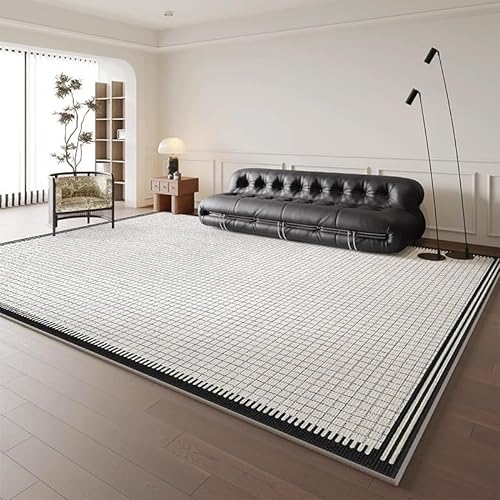 Siebe Teppich 60X90Cm Schwarze Linien Teppiche Schlafzimmer,Teppich Waschbarer Weiche,Teppiche Bequeme ​Für Wohnkultur,Teppiche Dekorative,rutschfeste von Siebe