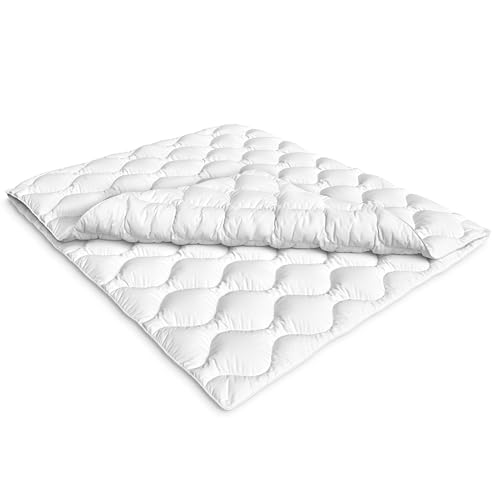 Siebenschläfer 4-Jahreszeiten Bettdecke 200x220 cm - bestehend aus 2 zusammengeknöpften Steppdecken - adaptierbare Decke für Sommer und Winter von Siebenschläfer