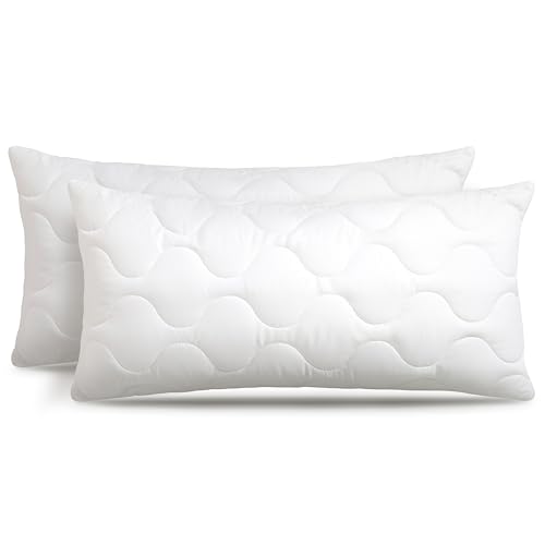 Siebenschläfer Kopfkissen 40x80 2er Set – Nachfüllbares Kissen Doppelpack mit Mikrofaser-Füllung (40 x 80 cm) von Siebenschläfer