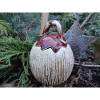 Vase Oder Dose, Ei, Mit Deckel von Siebenzahlkeramik