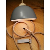 Hygge-Licht Bambus-Grau Usb-Hängeleuchte | Campervan/Balkon/Terrasse/Zelt von USBHyggeLicht