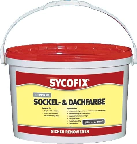 SYCOFIX Sockel- & Dachfarbe steingrau 5 Liter - 0980366 von Sieder