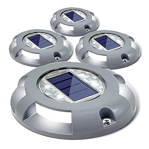 Siedinlar Solar Bodenleuchte Solarleuchte für Garten Solar Außenleuchte wasserdichte LED Solar Gartenleuchten, Solarleuchten für Rasen, Einfahrt, Gehweg, Terrasse, Garten (Weiß) von Siedinlar