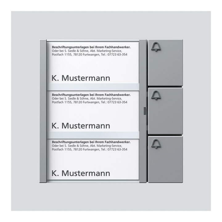 B-Ware Siedle&Söhne Busmodul Tastenfeld Türsprechanlage Silber 3 Ruftasten Btm 650 03 Sm B-Ware Siedle&Söhne Busmodul Tastenfeld Türsprechanlage Silber 3 Ruftasten Btm 650 03 Sm von Siedle&Söhne