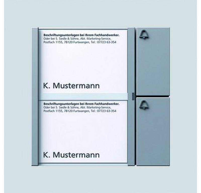 Siedle Gegensprechanlage, Klingelmodul Bus-System 2RT silber 99 x 99 x 27 mm von Siedle