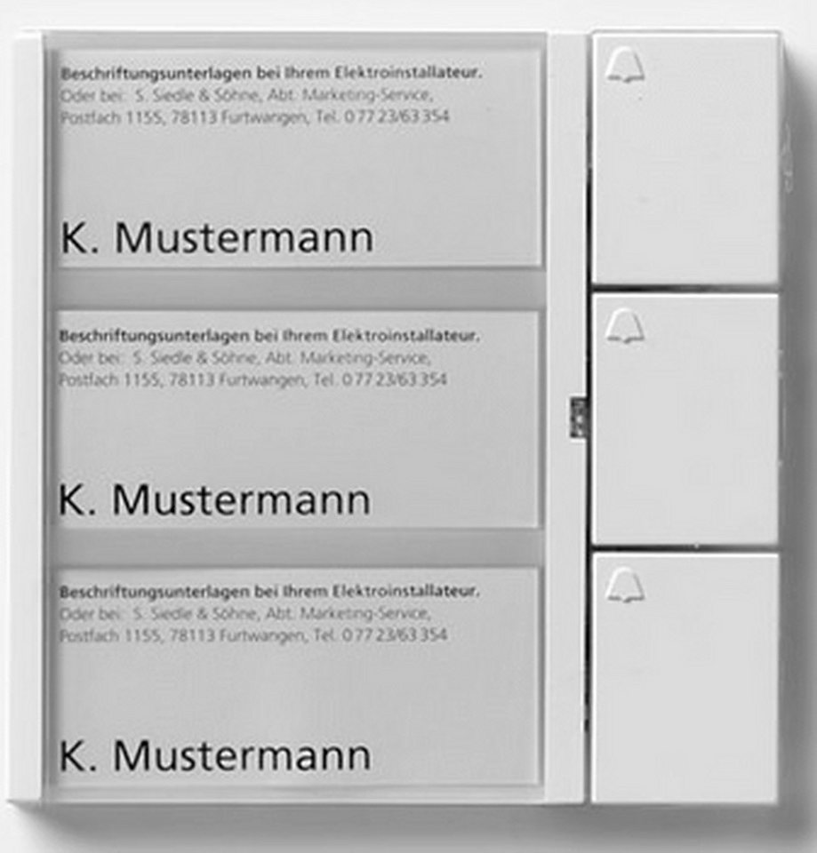 Siedle Gegensprechanlage, Klingelmodul Bus-System 3RT weiß 99 x 99 x 27 mm Siedle Gegensprechanlage, Klingelmodul Bus-System 3RT weiß 99 x 99 x 27 mm von Siedle