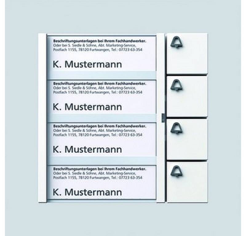 Siedle Gegensprechanlage, Klingelmodul Bus-System 4RT silber 99 x 99 x 27 mm von Siedle