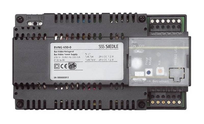 Siedle Gegensprechanlage, Steuergerät Video 29V DC Bus-System REG Integrierte von Siedle