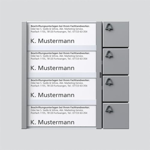 Siedle 2544215 Tastenmodul 4 Tasten 1 mit N-System, TM 612-4 SM, silber metallic von Siedle