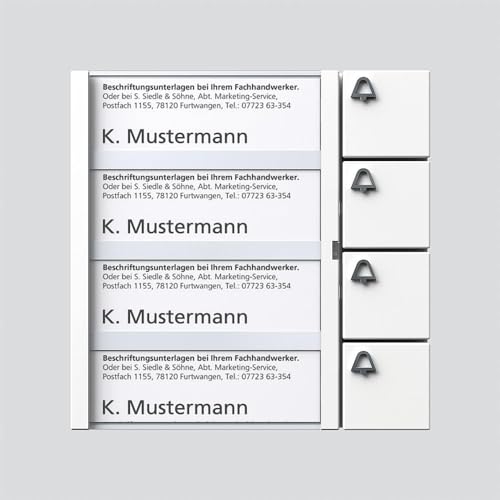 Siedle 2544212 Tastenmodul 4 Tasten 1 mit N-System, TM 612-4 W, weiß Siedle 2544212 Tastenmodul 4 Tasten 1 mit N-System, TM 612-4 W, weiß von Siedle