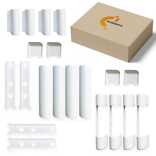 4 Stk. PVC-Fenster und PVC-Kunststofftür Abdeckkappen-Set FAVORIT KF3 EB, EL O, EL U, S, W KF, WEISS von Siegenia von SIEGENIA