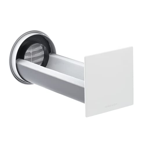 SIEGENIA AEROTUBE DD 160 Wand-Lüfter, dezentrale Wohnraum-Lüftung mit passiver Zu- & Abluft, Lüftungsanlage zur Frischeluftzufuhr mit Filter, Schalldämmung und dezenter Designblende, Weiß von SIEGENIA