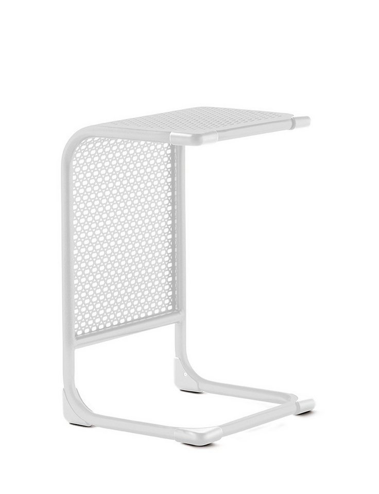 Sieger Gartenmöbel Beistelltisch in Weiß, Aluminium - 36x60x40cm (BxHxT) von Sieger Gartenmöbel
