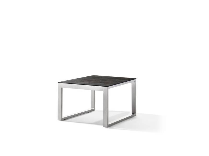 Sieger Gartenmöbel Gartentisch in Beton dunkel, graphit - 60x44x60 (BxHxT) von Sieger Gartenmöbel
