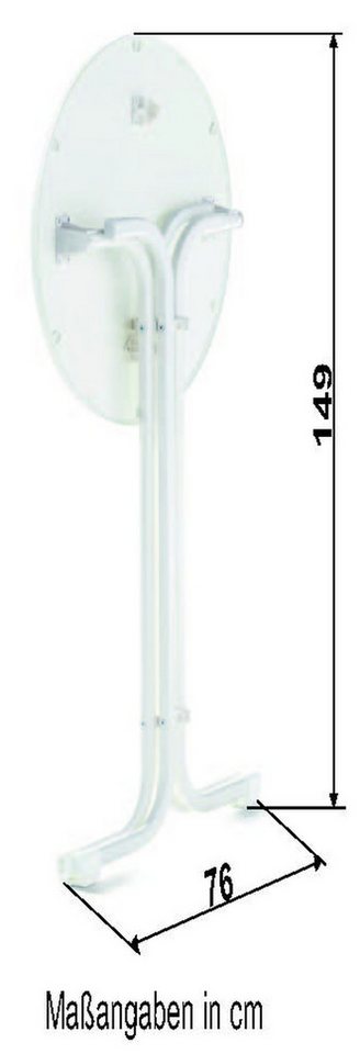 Sieger Gartenmöbel Stehtisch in Schiefer anthrazit, mecalit®-PRO - 112x86cm (HxD) von Sieger Gartenmöbel