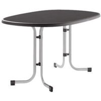 Boulevard-Klapptisch, 140x90x72 cm, graphit Gestell aus Stahl in graphit, Tischplatte aus Mecalit®-Pro in anthrazit von Sieger