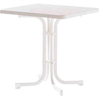 SIEGER Gartentisch, mit Mecalit-pro-Tischplatte, BxTxH: 70 x 70 x 72 cm - weiss von Sieger